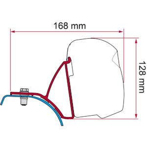Fiamma F43 Bracket Kit for Trafic, Vivaro & Primastar – Deep Black