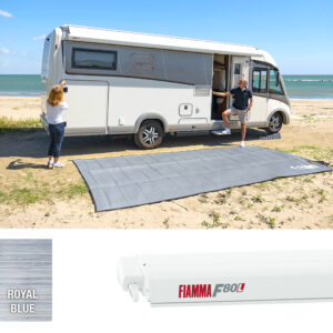 Fiamma F80L 450 Awning Polar White – Royal Blue (07840G01Q)