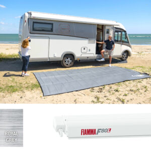 Fiamma F80L 500 Awning Polar White – Royal Grey (07840H01R)
