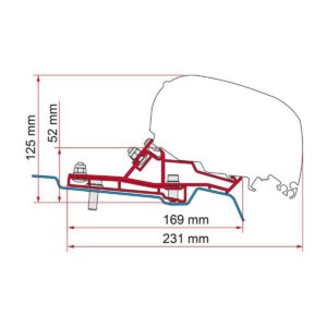 Fiamma Adapter Ford Transit Van RHD H2-L3 340 (98655Z189)