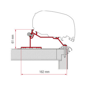 Fiamma Adapter Kit Caravan Roof 550 (98655Z075)
